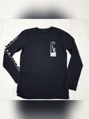 Quiksilver Eddie Would Go Men's Medium Black Long Sleeve Shirt